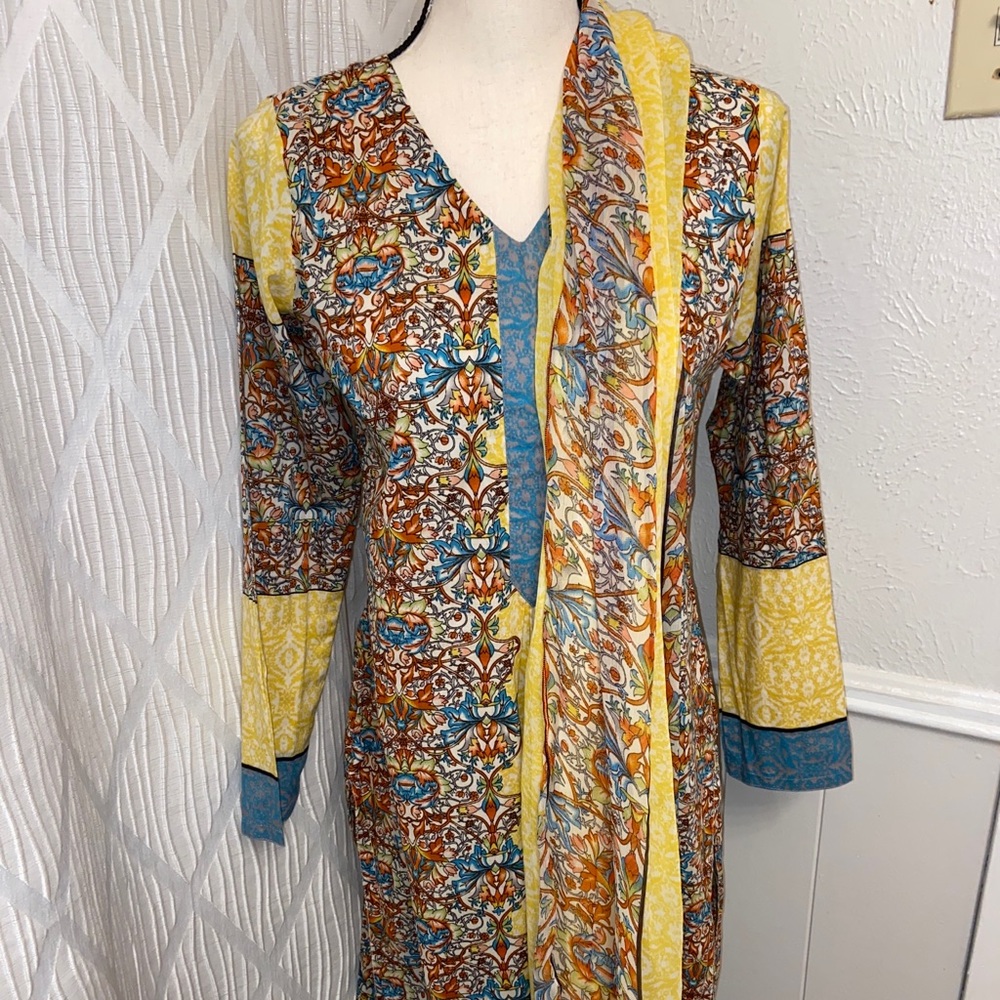 Pakistani Indian Three piece Elegant Suit.Brand Gul Ahmed .